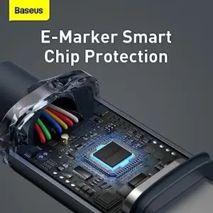 Baseus Crystal Shine Cabo USB C a USB C 1,2m Preto