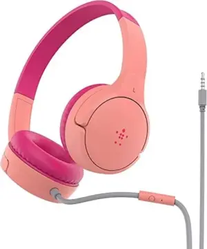Belkin AUD004btPK Auscultadores com Fios Infantil Rosa-Laranja