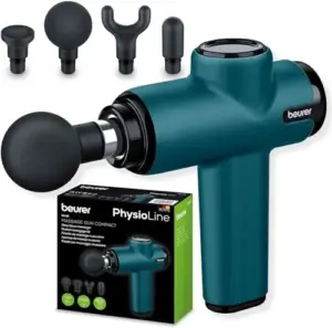 Beurer MG99 Pistola de Massagem Muscular Compacta com 4 Acessórios e Bateria de 5h