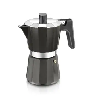 Bra Black Edition 600ml 12 ChÁvenas Preto Cafeteira Italiana