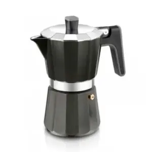 Bra Cafeteira Italiana Black Edition Capacidade 9 Chavenas Preto Cafeteira