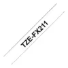 Brother TZ-FX211 Fita Adesiva Flexível Preto/Branco