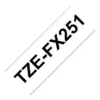 Brother TZE-FX251 Fita Laminada 24mm Preto sobre Branco