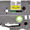 Brother TZE-FX651 fita adesiva 24mm x 8m preto sobre amarelo