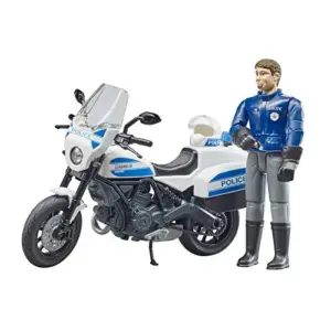 Bruder Brinquedo Moto Polícia Ducati Scrambler 1:16