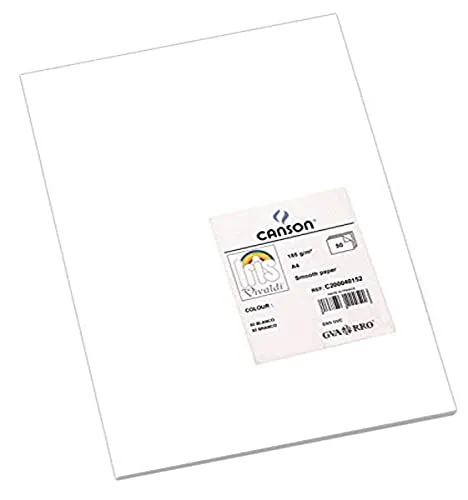 Cartolina colorida 185g Branco A4 50 folhas