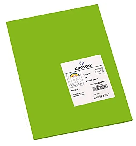 Cartolina colorida 185g Verde A4 50 folhas