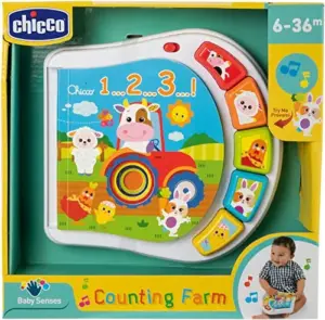 Chicco Livro Quinta 123 Brinquedo Interativo Ensino de Animais e Formas para Crianças de 1 a 5 anos