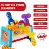 Chicco Mesa de Ferramentas 2 em 1 Brinquedo Educativo para Crianças