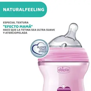 Chicco NaturalFeeling 150ml Rosa Silicone