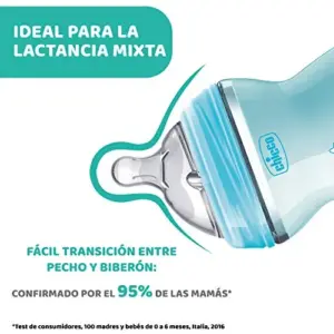 Chicco NaturalFeeling 250ml Azul Silicone