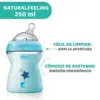 Chicco NaturalFeeling 250ml Azul Silicone