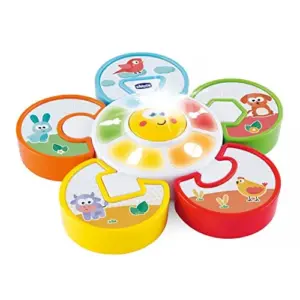 Chicco Puzzle adivinha o animal Brinquedo interativo com luzes, sons e melodias para crianças