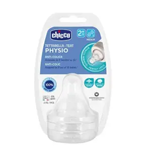 Chicco Tetina Silicone Médio 2M+ Fluxo Anticólicas