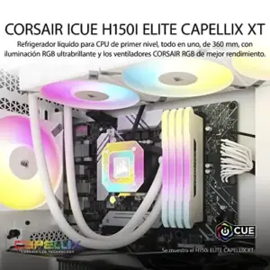 Corsair Water Cooling iCUE H150i Elite Capellix XT RGB 360mm Branco
