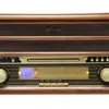 Denver MCR-50 Gira-Discos 5W com Rádio FM, CD, Cassete e USB