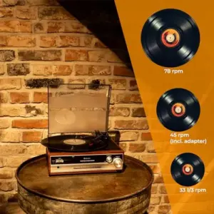 Denver VPR-190 Gira-Discos Com Rádio FM e 2Altifalantes