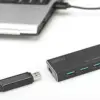 Digitus DA-70240-1 Hub USB 3.0 4 portas