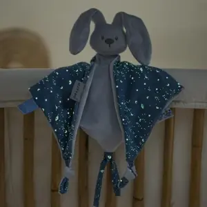 Doudou Nattou Coelhinho Lapidou Azul Pastel 65cm