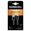 Duracell Cabo Type A para Type C 1M Preto