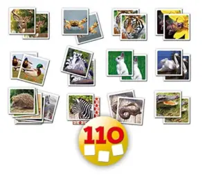 Educa Jogo de Memória Animais Educação a partir de 6 anos Brinquedo Educativo