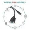 Equip Adapter USB-C para Serial DB9 1.5m M/M
