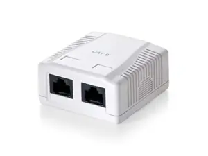 Equip Surface Mounted Box 2-Port UTP Cat6 Conector RJ45 Branco
