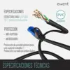 Ewent EW-5U-010BL Cabo Rede Cat5 1.0mt Preto