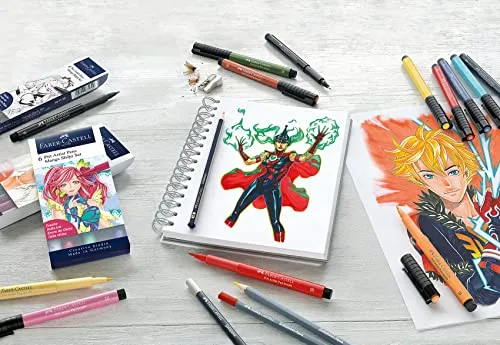 Faber-Castell Marcador Artístico Pitt Mangaka 6 Cores