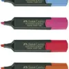 Faber-Castell Marcador Fluorescente Rosa 3 tamanhos