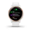 Garmin Venu 2S 40mm Smartwatch Monitoramento de Atividades Branco Ouro Rosa
