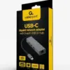Gembird A-CMU3-LAN-01 HUB USB-C LAN RJ45 3 Portas