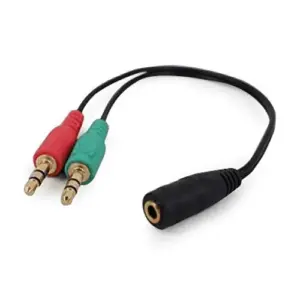 Gembird Adaptador Microfone e Auscultadores Jack 3,5mm Stereo