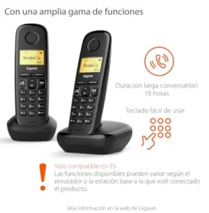 Gigaset A270 Duo Preto Comunicação Mãos-livres