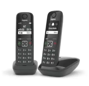Gigaset As690 Duo preto telefones fixos