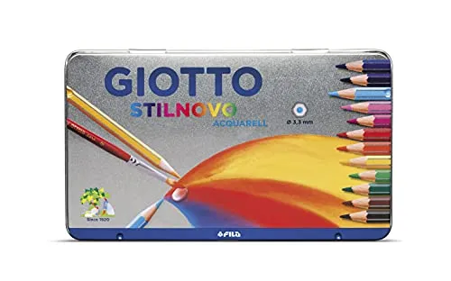 Giotto Lápis de Cor Acquarell 18cm 12 un
