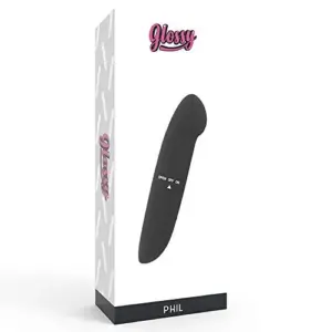 Glossy Vibrador Negro Silicone