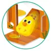 Goula Jogo Happy Chickens Animais 3 Anos Brinquedo Educativo