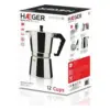 Haeger CP09A008A 9 Xícaras Alumínio Cafeteira Italiana
