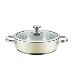 Haeger PA-24 L.009A 24cm panela com tampa bege