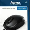 Hama MC-100 Black Rato com fio 1000dpi USB Preto