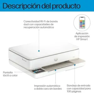 HP Envy 6120e Multifunções Impressora Colorida em Branco
