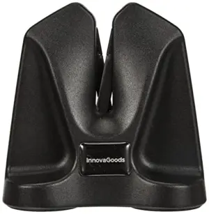InnovaGoods Afiador de Facas Metal Preto 9,5×9,4×5,5cm Função dupla