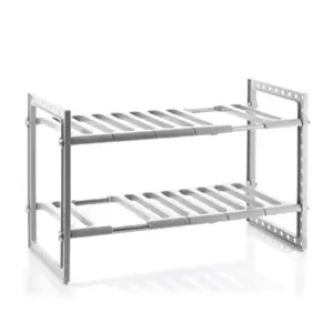 InnovaGoods Estante Extensível Aço Inoxidável Cinza 28x38cm Moderno