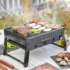 InnovaGoods Grelhador Dobravel Portatil Ferro Preto Churrasco