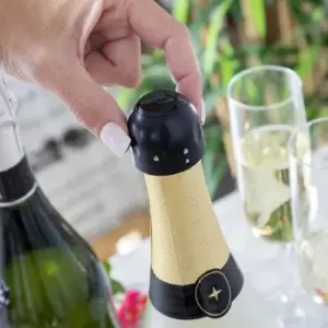 InnovaGoods Rolha para Garrafa de Espumante Hermética Preto
