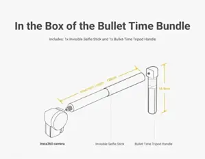 Insta360 Bullet Time Kit para One X Selfie Stick Invisível