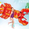 Intex colchão insuflável vinil vermelho amarelo 137 x 213 cm