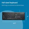 Kensington ValuKeyboard Teclado USB Fio Preto