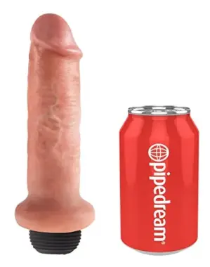 King Cock Dildo Realístico com Ejaculação Squirting 6″ Branco